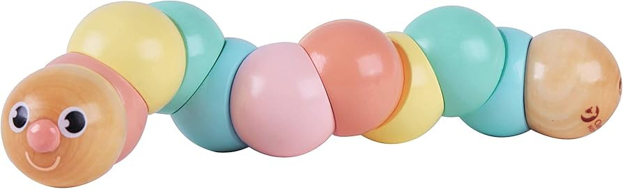 Classic World Wooden Twisting Caterpillar, Colorful Wooden Toy for 1 Year Baby & Toddler Early Le... | Amazon (US)