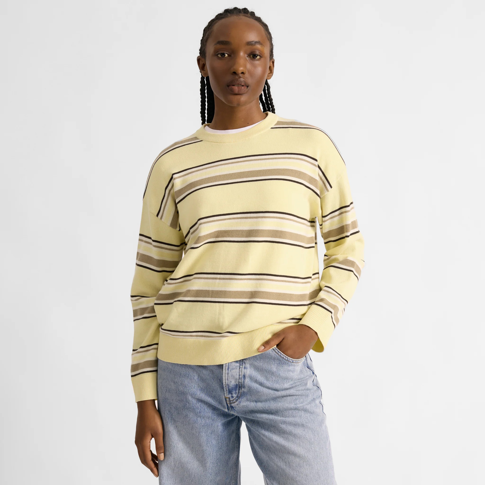 Lemon Stripe Cotton Jumper | Albaray