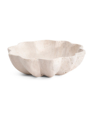 10x3 Solid Travertine Fluted Bowl | Home | Marshalls | Marshalls