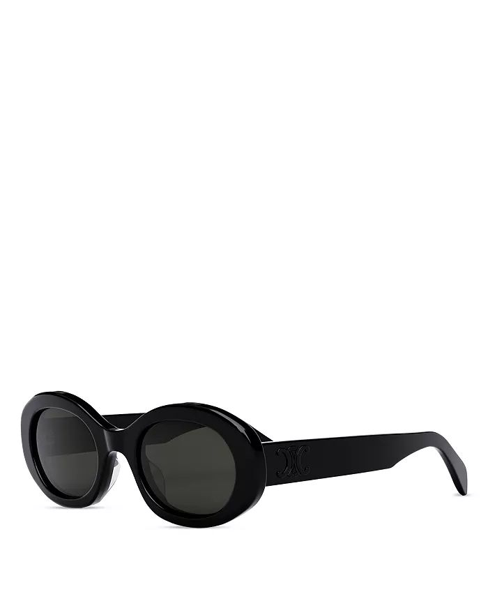 CELINE Triomphe Oval Sunglasses, 52mm Jewelry & Accessories - Bloomingdale's | Bloomingdale's (US)