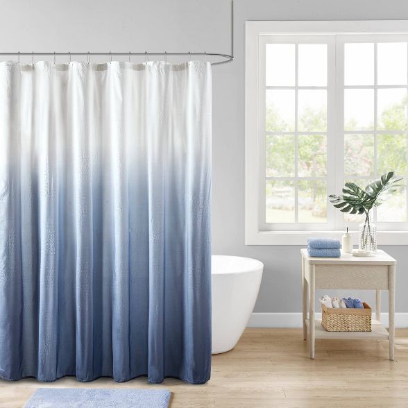 Maris Ombre Printed Seersucker Shower Curtain | Target