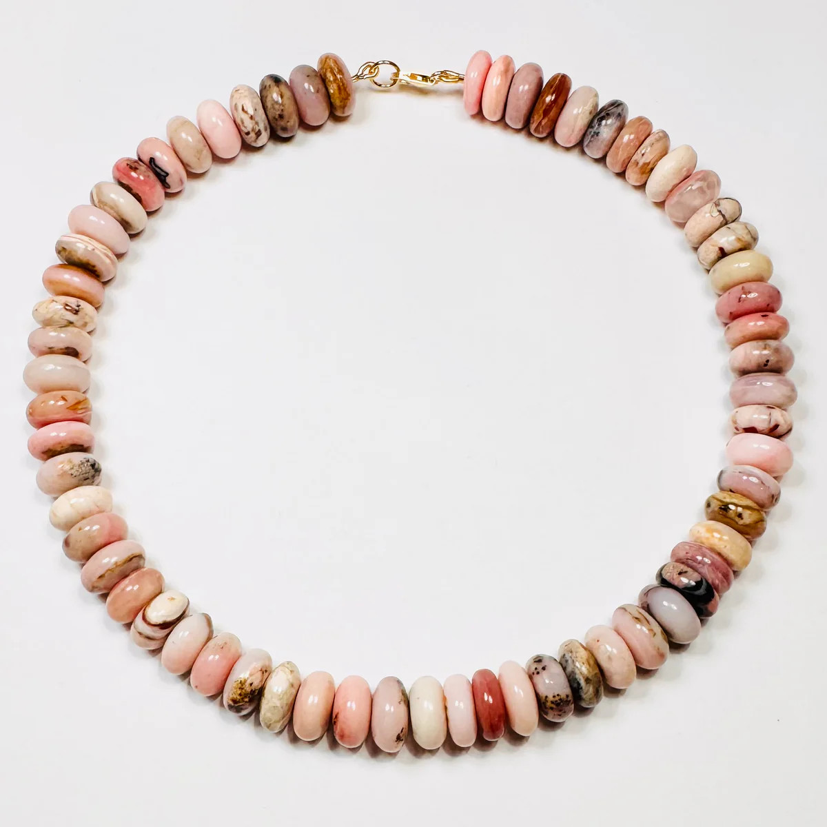 speckled pink opal candy necklace | Theodosia Jewelry