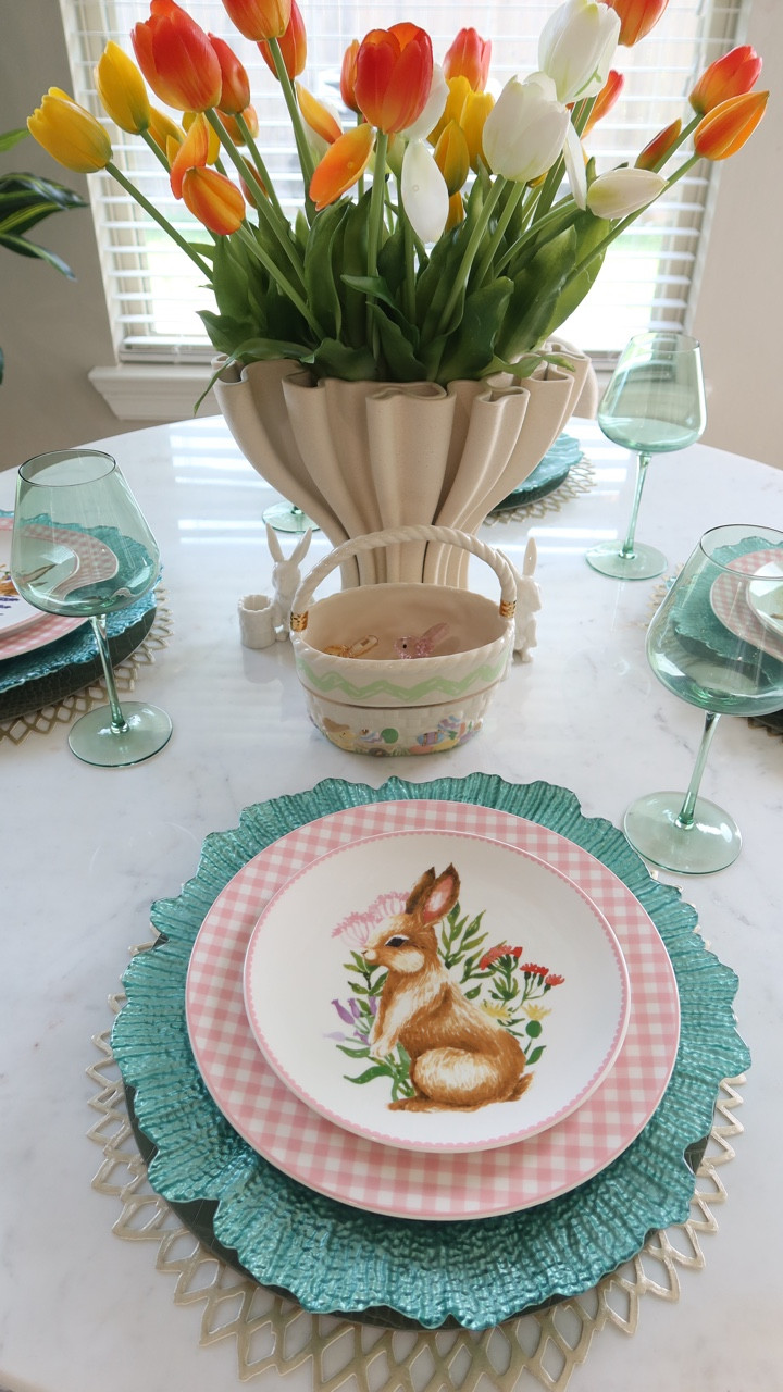 get items in my breakfast nook. I’m going to have some fun styling this table! Loving these colors for spring! You can easily switch out the salad plates for summer 🫶🏽 #diningroom #homedecor

#LTKSaleAlert #LTKHome #LTKActive