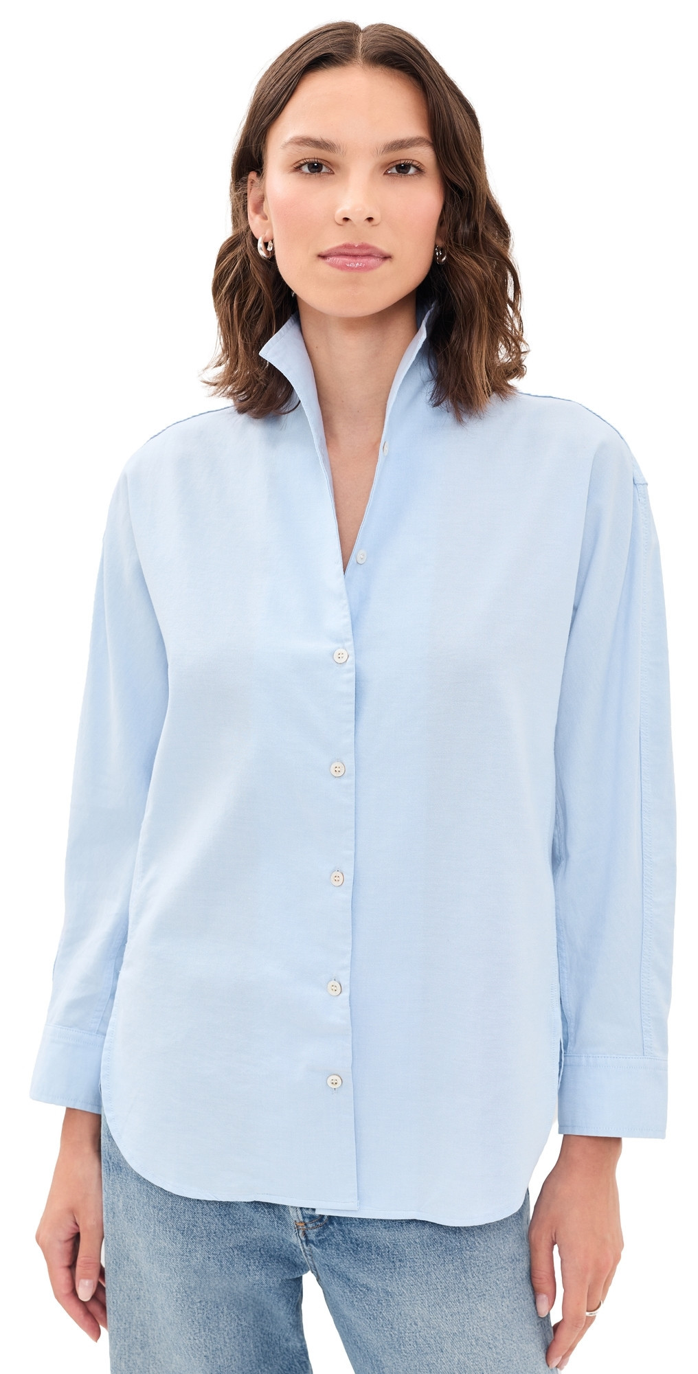 AYR The Tate Top Blue Oxford M | Shopbop