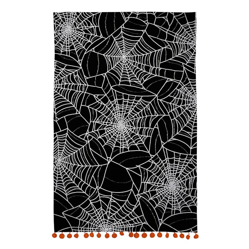Halloween Web Embroidered Kitchen Towel, 16x26 | At Home