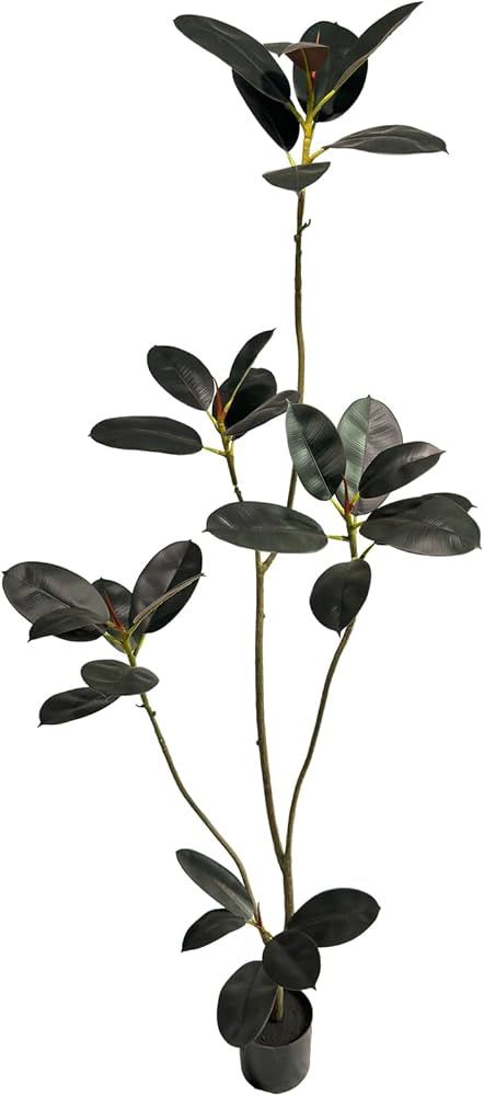 Artificial Rubber Tree,6ft Tall Fake Plants Artificial Rubber Plants for Indoor, Fake Trees for O... | Amazon (US)