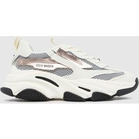 Steve Madden Possession Trainers in White & Gold | Schuh