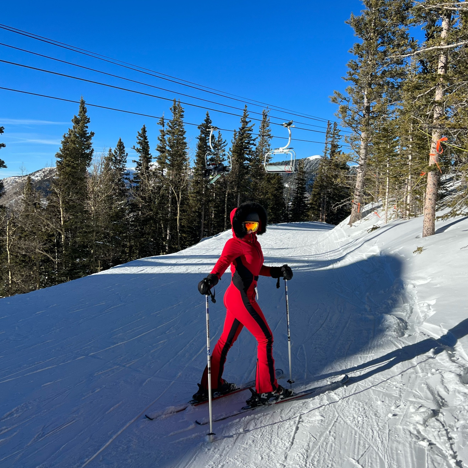 Loved this bold red color block nils one piece on Marisa! High performance, comfortable and warm🙌🏼

#LTKtravel #LTKSeasonal #LTKfitness