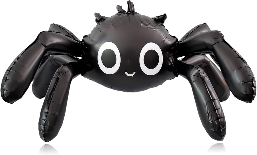 59 Inch Spider Balloon for Halloween Decorations - Giant Jumbo Matte Black Spider Foil Mylar Ball... | Amazon (US)