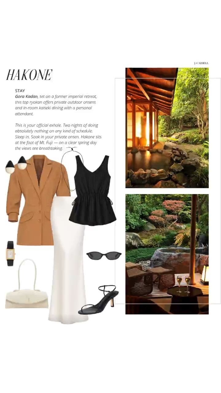 The ultimate girls’ trip—Japan edition 🇯🇵✨

Tokyo, Hakone, Kyoto, Osaka… a perfectly paced itinerary that blends city energy, quiet luxury, culture, and unforgettable food. Think cherry blossoms, private onsens, beautiful hotels, and moments you’ll be talking about for years.

Sharing the looks I’d pack for it all—polished, comfortable, and photo-ready for every stop. Save this for travel inspo and tap to shop. 🤍#JapanTravel #GirlsTrip #LuxuryTravel #TravelStyle #OutfitInspo #LTKFinds
 

 

#LTKTravel #LTKootd #LTKOver40 #LTKTravel