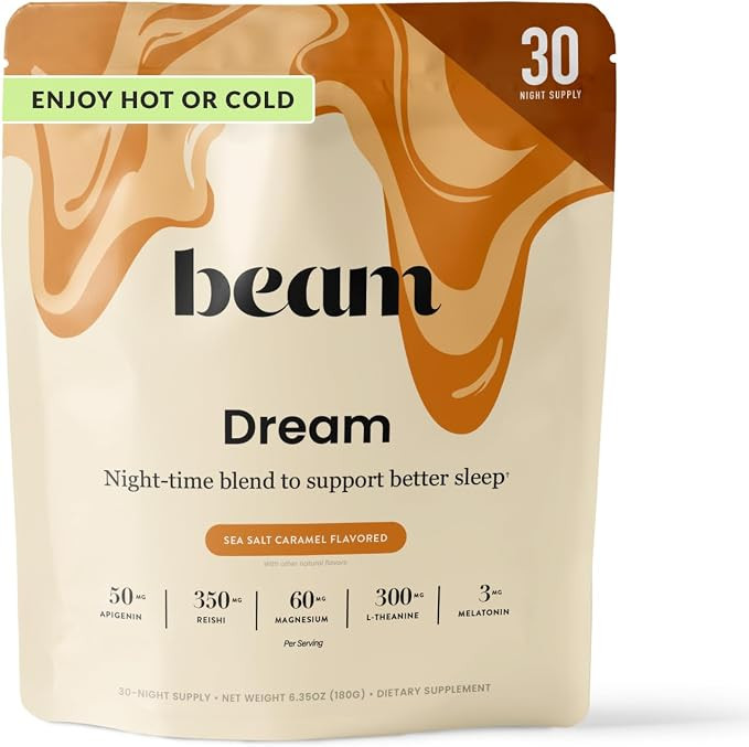 BEAM Dream Sleep Powder – Magnesium Sleep Aid for Adults with Melatonin, L-Theanine, Reishi Mus... | Amazon (US)