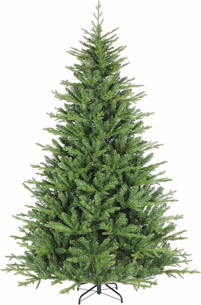 Hykolity 7.5 ft Christmas Tree, Artificial Christmas Tree with 2806 PE & PVC Branch Tips, Metal S... | Amazon (US)