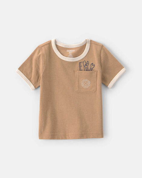 Baby Boy Tools Embroidered Pocket Graphic Tee - Tan - OshKosh B'gosh | Carter's | Carter's Inc