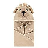 Hudson Baby Unisex Baby Cotton Animal Face Hooded Towel, Lion, One Size | Amazon (US)