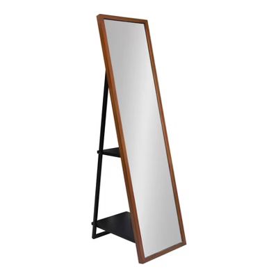 16" x 60" Museum Easel Storage Mirror Brown - Kate and Laurel | Target