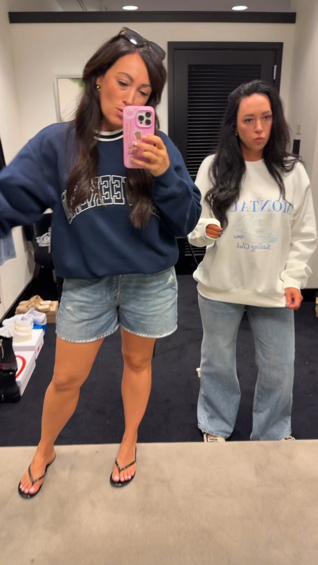 Cute graphic sweatshirts under $30! We are both in larges for an oversized fit 



#LTKSeasonal #LTKFindsUnder50 #LTKStyleTip