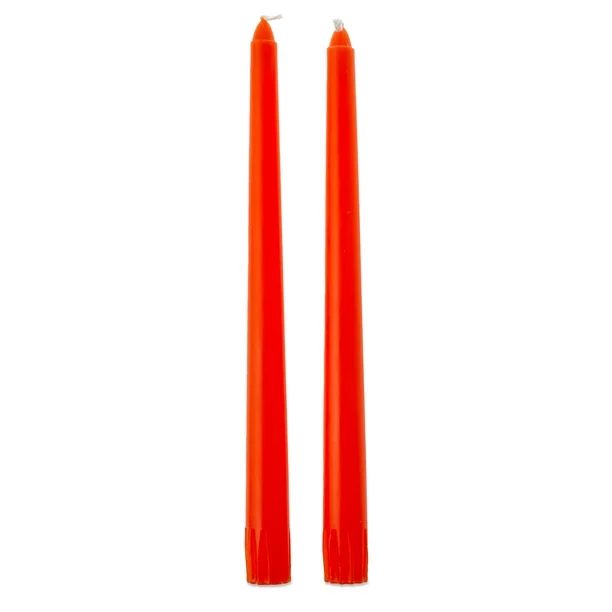 Way To Celebrate Halloween Orange Taper Candles, 10 inches, Unscented, 2 Count - Walmart.com | Walmart (US)