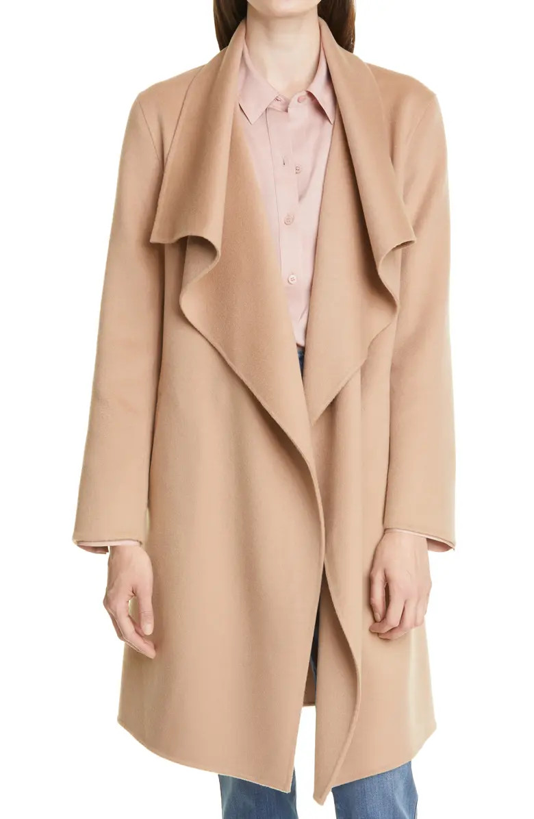 Nordstrom Signature Cascade Collar Double Face Wool & Cashmere Coat | Nordstrom | Nordstrom