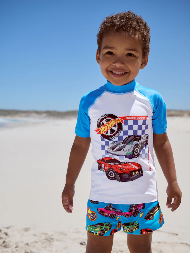 Buy Hot Wheels Rash Vest and Swim Shorts (3mths-7yrs) from Next Australia | Next AU