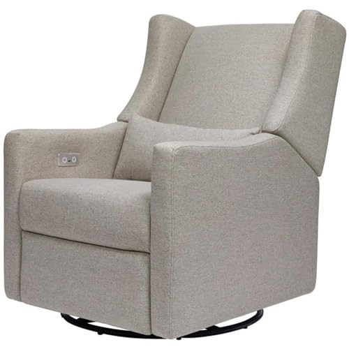 Babyletto Kiwi Glider Recliner Nursery Chair w/ USB Ports - GREENGUARD Gold Certified - Water & Stain Resistant Glider Rocking Chair - Electronic, 270° Swivel, Performance Grey Eco-Weave | Amazon (US)