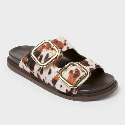 Women’s Collin Sandals with Memory Foam Insole – Universal Thread™ Dark Brown | Target