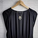 Geometric necklace triangle necklace goldfield necklace gift for her unique necklace triangular neck | Amazon (US)