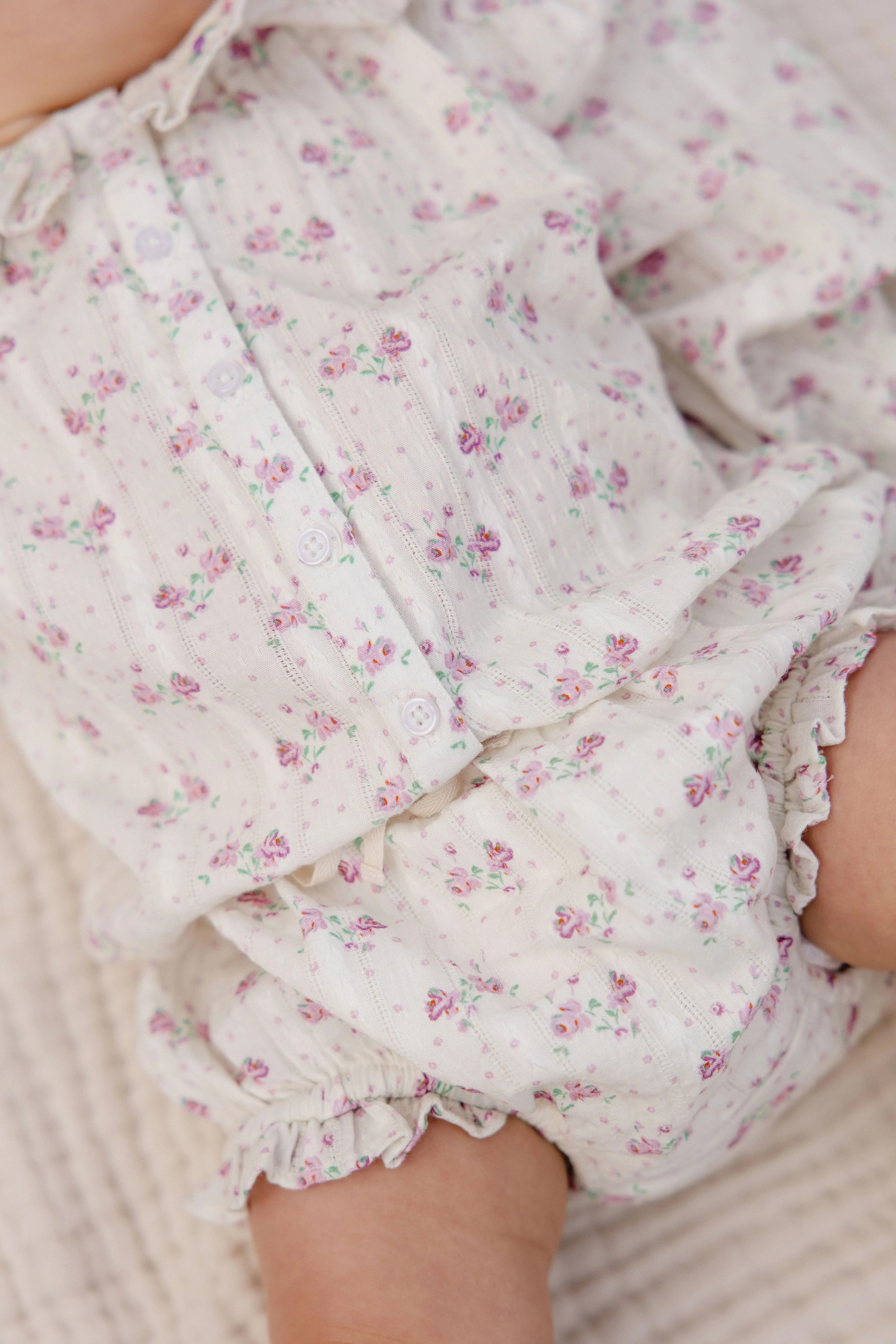 Organic Cotton Frill Bloomer - Molly Lilac | Jamie Kay