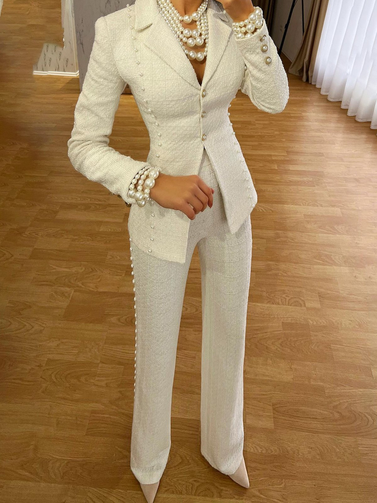 Old Money Aesthetics Textured Blazer | Stylewe