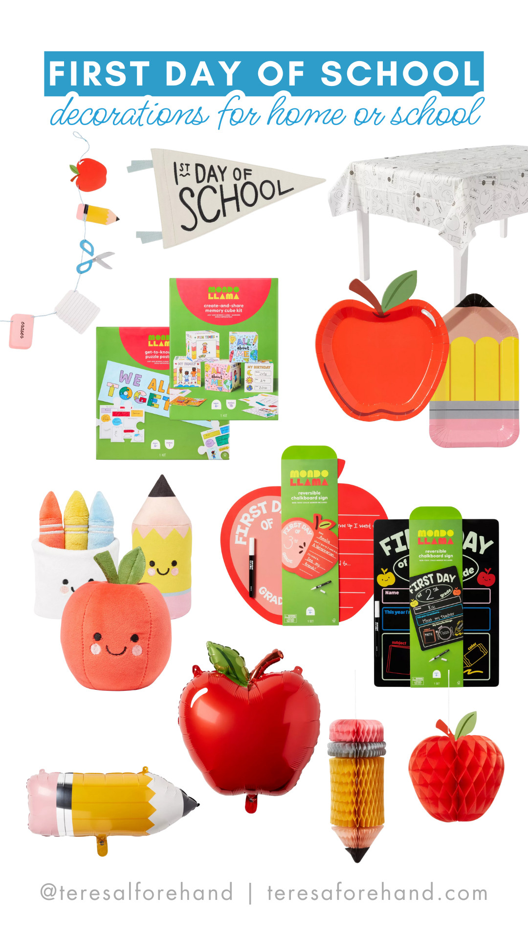 These first day of school decorations are sooo cute and a great price! 

 #LTKSeasonal #LTKKids #LTKFamily