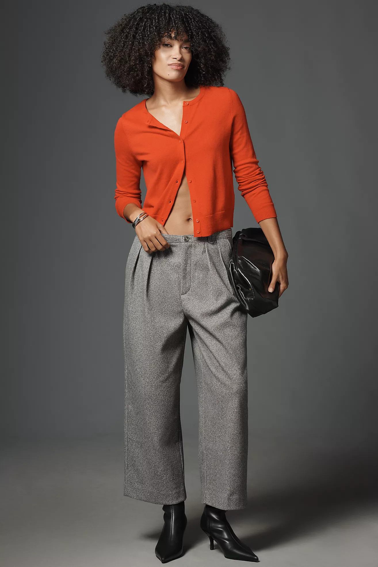Maeve Brushed Cropped Trousers | Anthropologie (US)