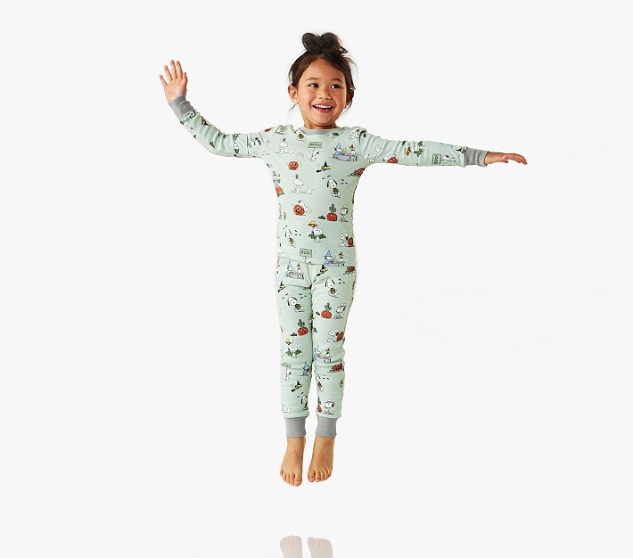 Peanuts® Snoopy® Trick-or-Treat Glow-in-the-Dark Tight Fit Pajama Set | Pottery Barn Kids