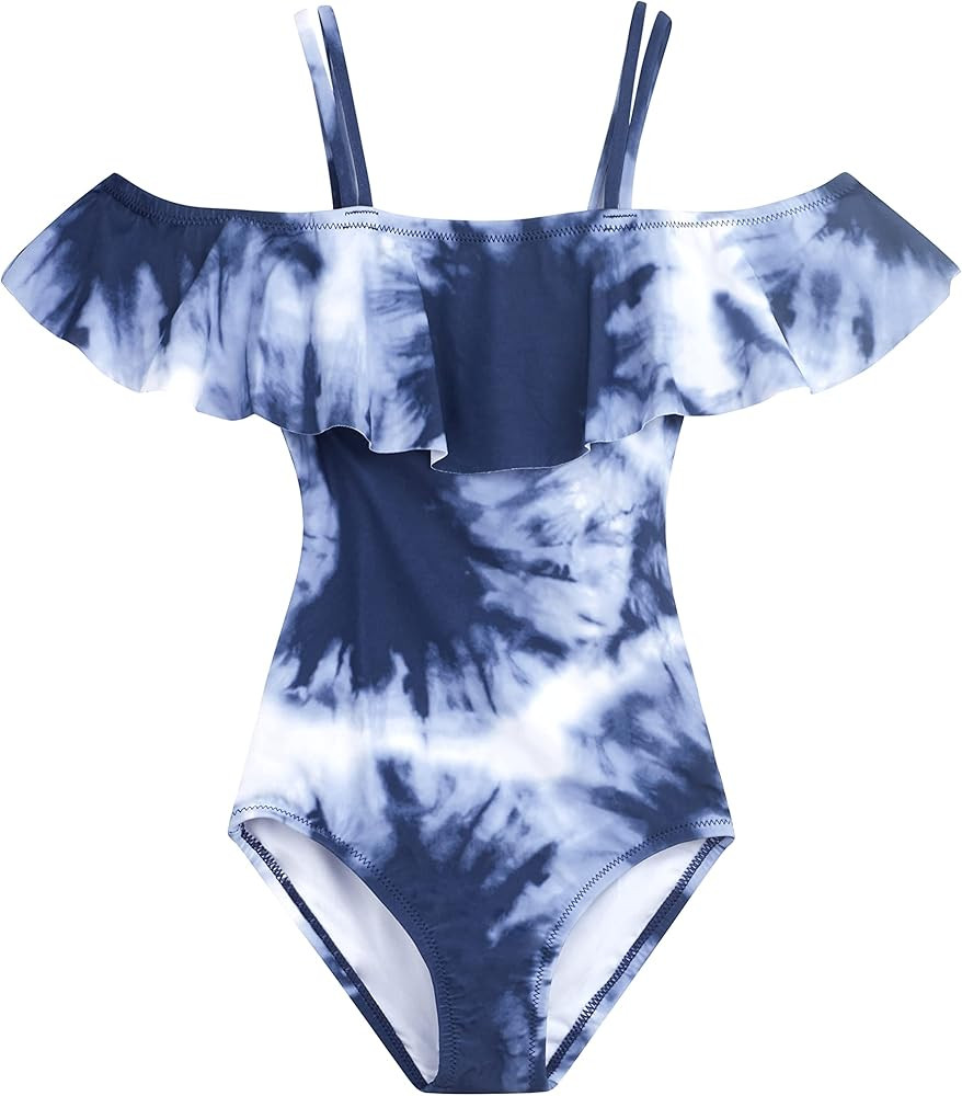 Kanu Surf Girls Peggy Upf50Beach Sport Off Shoulder One Piece Swimsuit | Amazon (US)