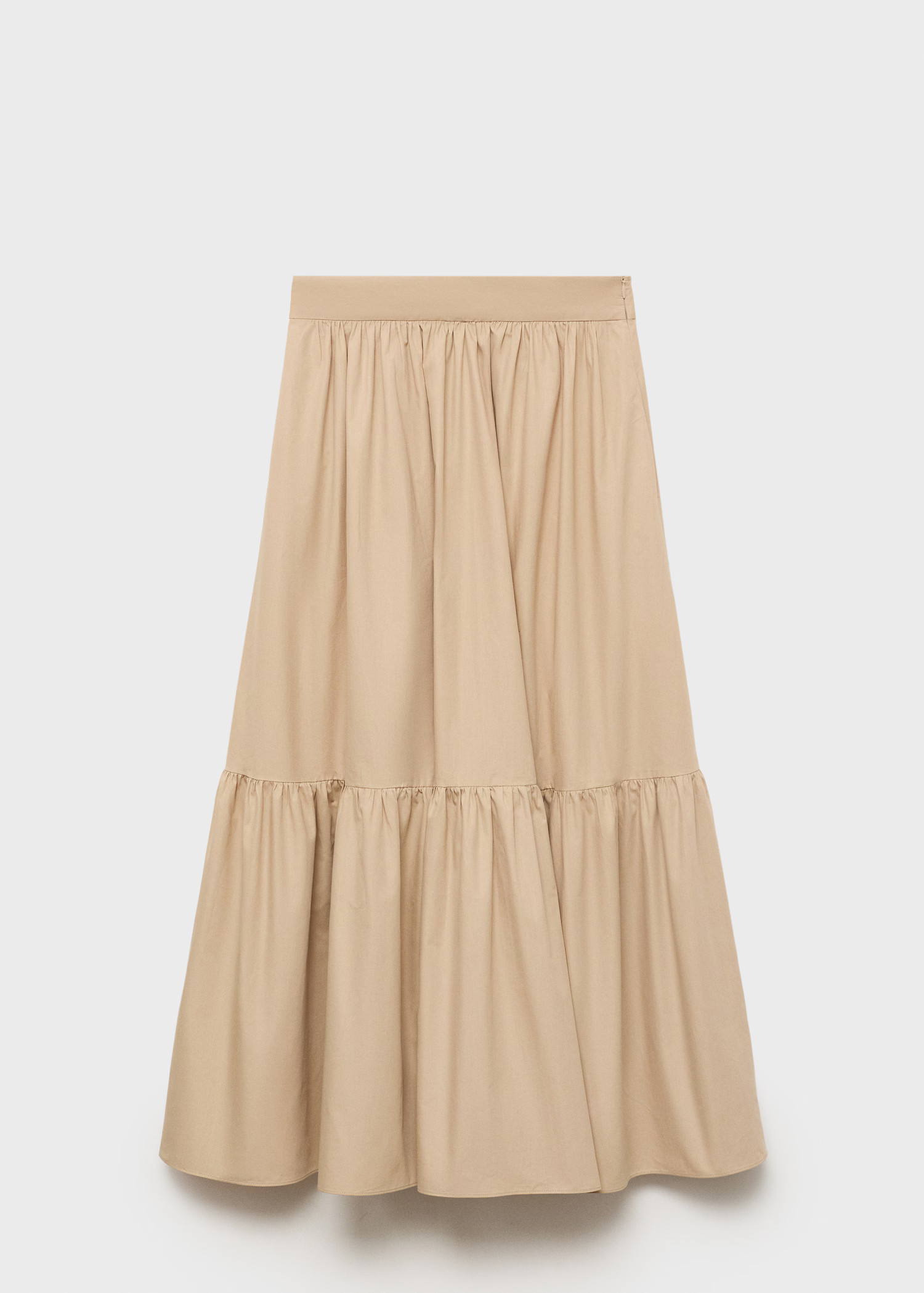 Long gathered skirt - Women | MANGO United Kingdom | MANGO (UK)