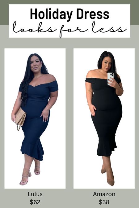 Need an affordable, last minute holiday dress? This Amazon look for less is so flattering and you can’t beat the price! I also love this look-alike from Lulus and would highly recommend either depending on your budget. 🤍 Holiday Dress | NYE Dress | New Year’s Eve Outfit Ideas | Curvy Dress | Midi Dress | Winter Dress | Wedding Guest Dress

#LTKHoliday #LTKstyletip #LTKcurves
