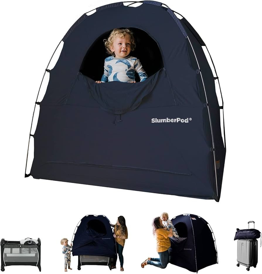 SlumberPod 3.0 Portable Privacy Pod Blackout Canopy Crib Cover, Sleeping Space for Age 4 Months a... | Amazon (US)