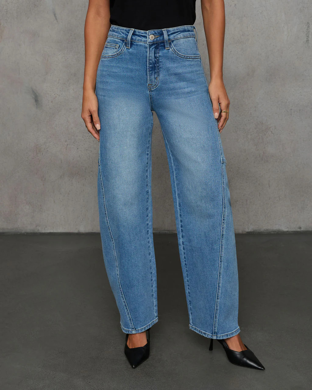Launa High Rise Barrel Jeans | VICI