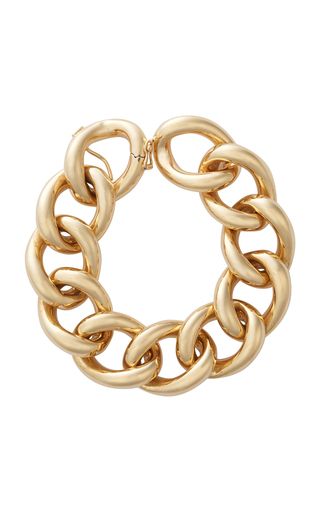 18k Yellow Gold Curb Chain Bracelet | Moda Operandi (Global)