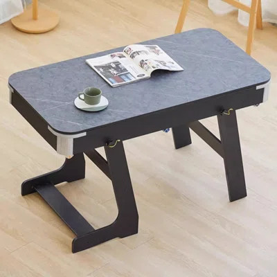 Gray + Brown + Black Rectangular 100% Polyester + Manufactured Wood Multi Game Table | Wayfair North America
