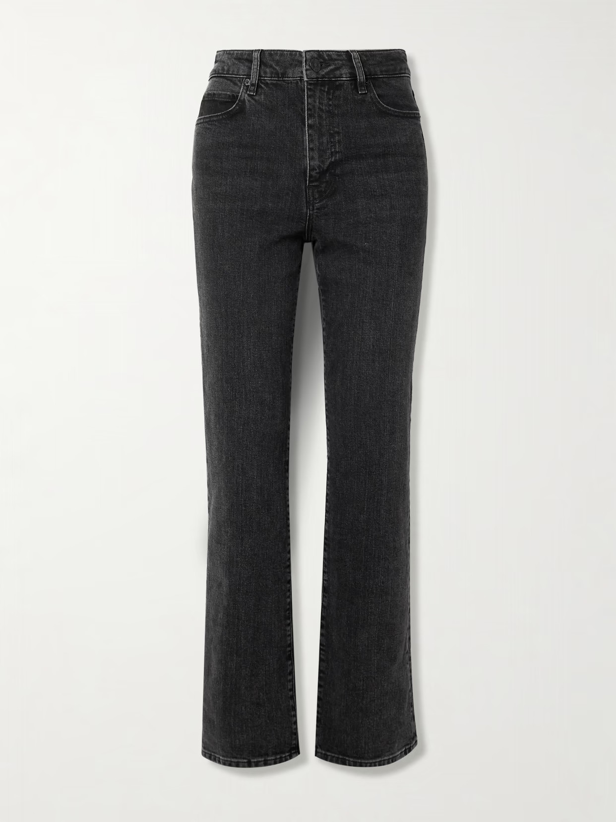 FRAME - The Ruler High-rise Straight-leg Jeans - Black | NET-A-PORTER (UK & EU)
