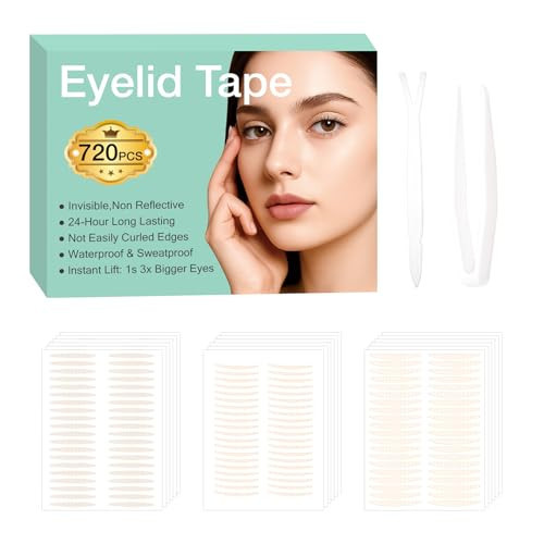720pcs Invisible Double Eyelid Tape — Eyelid Lift for Sagging or Hooded Eyelids, Uneven Lids, and Single Eyelids | Amazon (US)