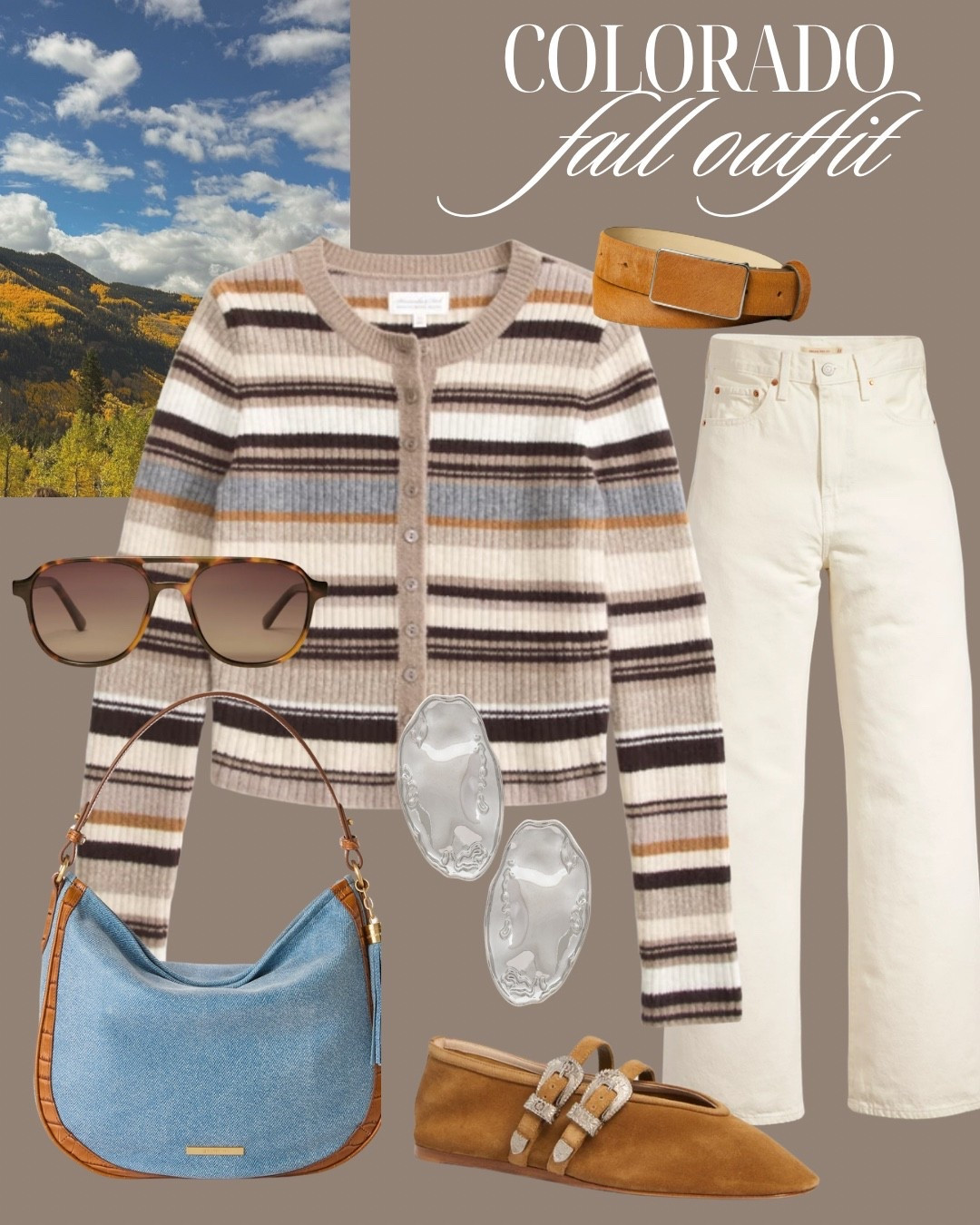 Shopping or brunch fall outfit @abercrombie @Veronica Beard
