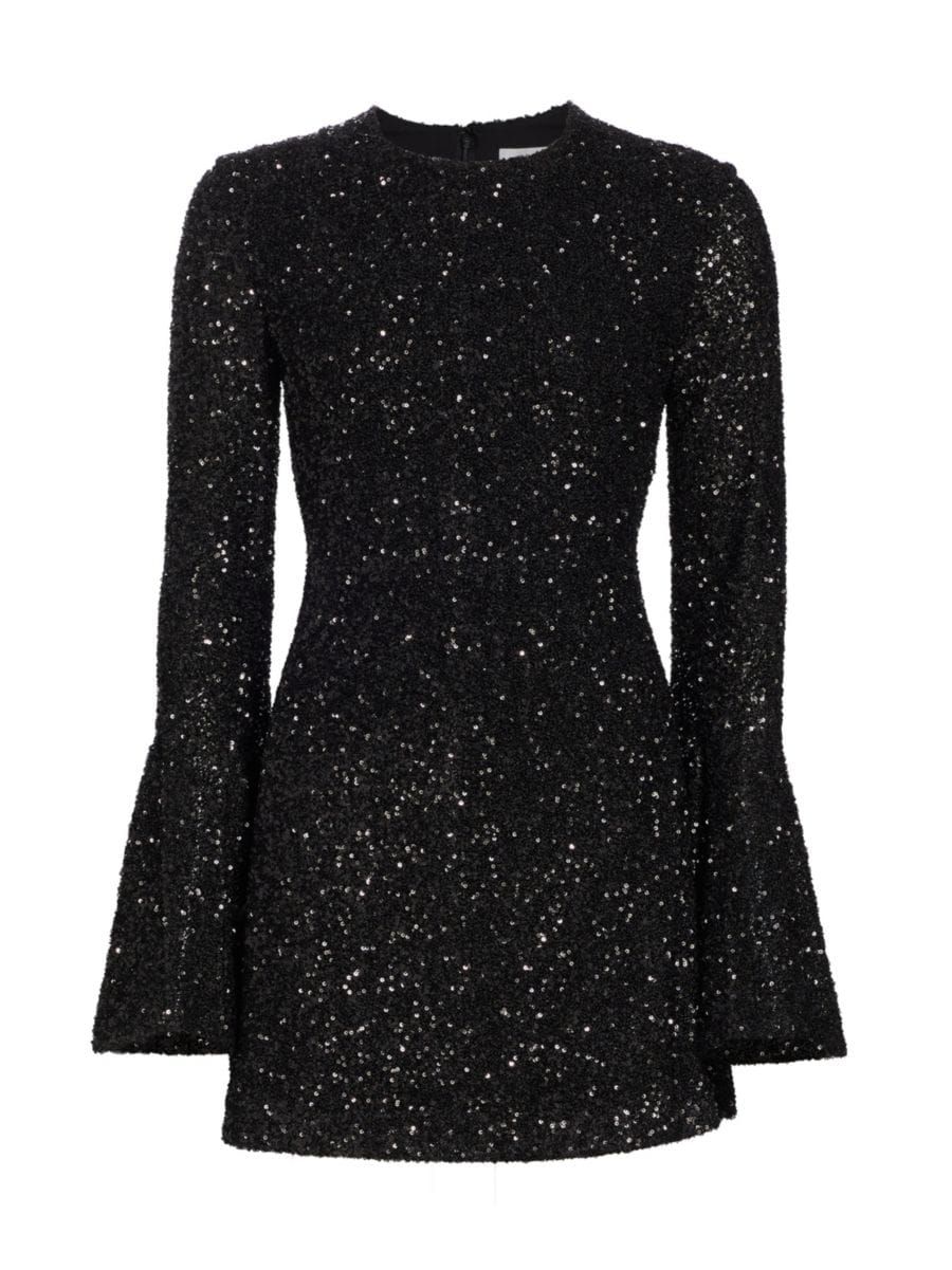 Flared-Sleeves Sequin Minidress | Saks Fifth Avenue