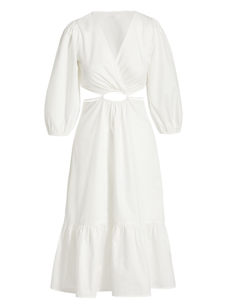 Rosewood Cutout Cotton Dress | Saks Fifth Avenue