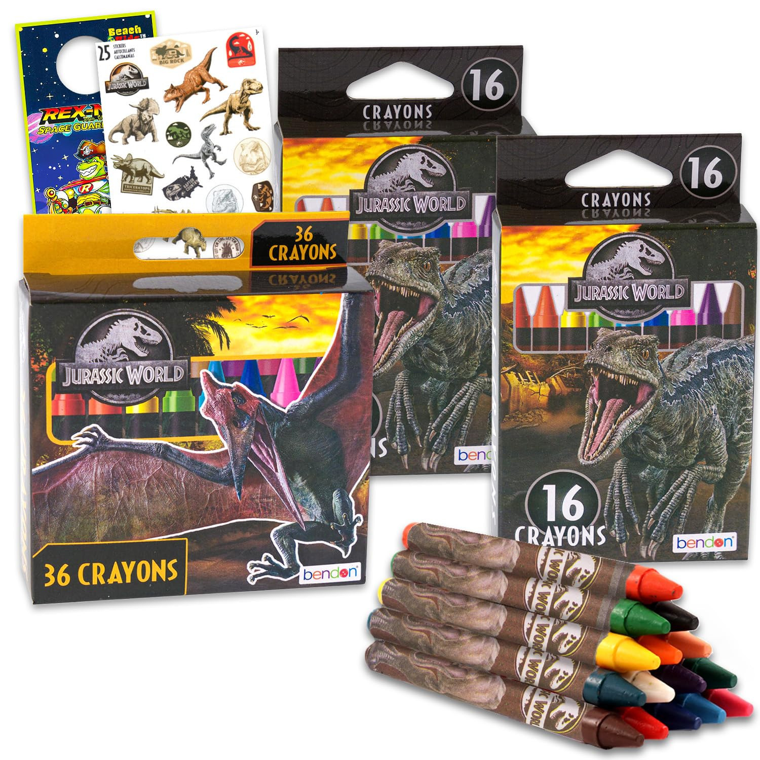 Jurassic World Crayons for Toddlers Ages 1-3 - Bundle with 68 Coloring Utensils for Toddlers Feat... | Amazon (US)