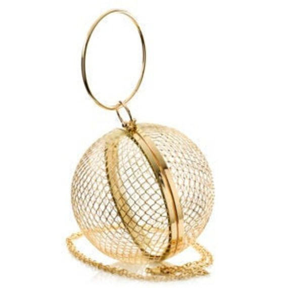 Gold Cage Bangle Bag  Gold Clutch Bag  Gold Cage Bag  Gold | Etsy | Etsy (CAD)