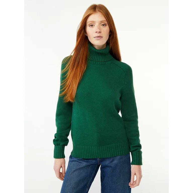 Free Assembly Women's Turtleneck Sweater, Midweight | Walmart (US)