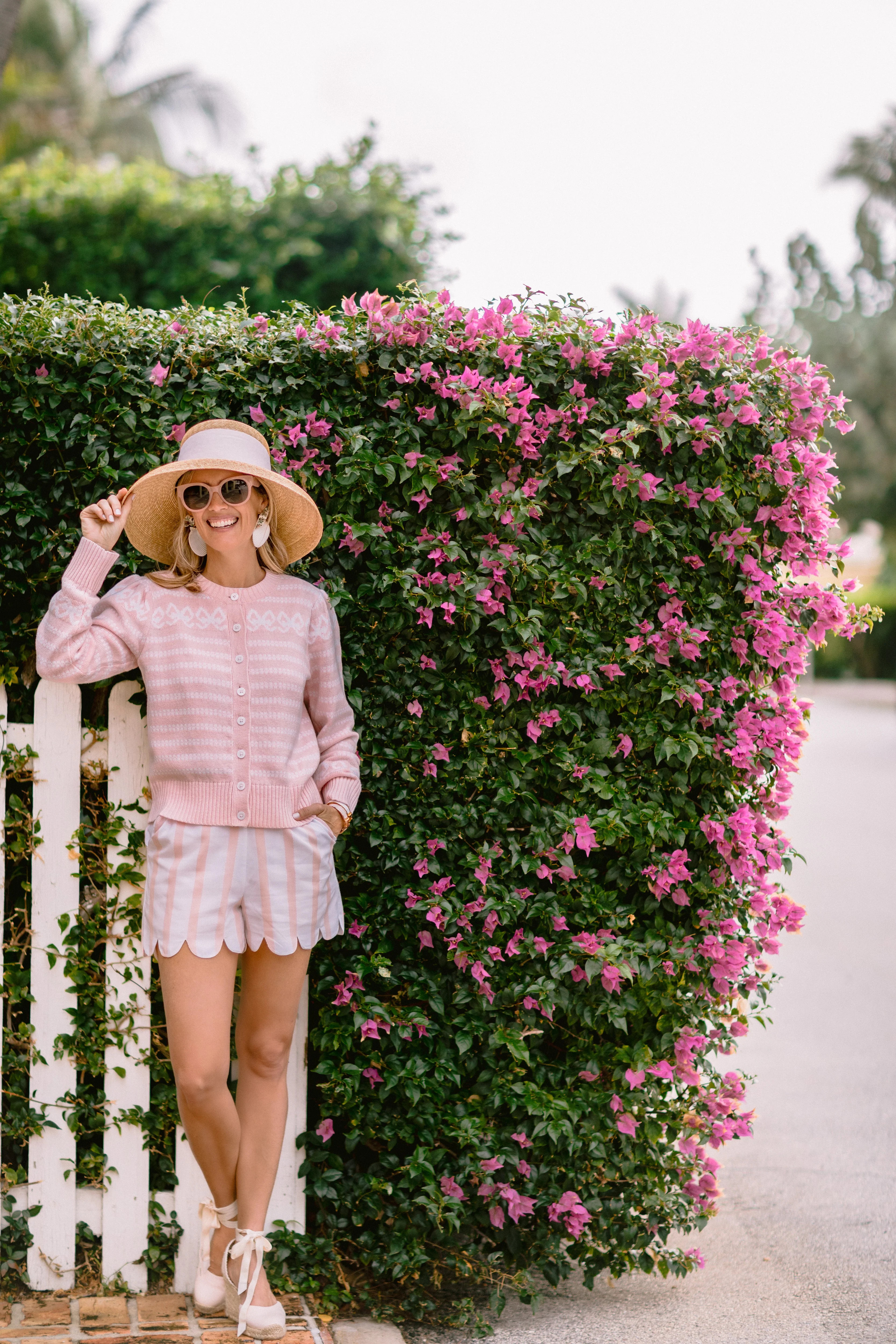 Blush Button Front Bow Cardigan | Sail to Sable