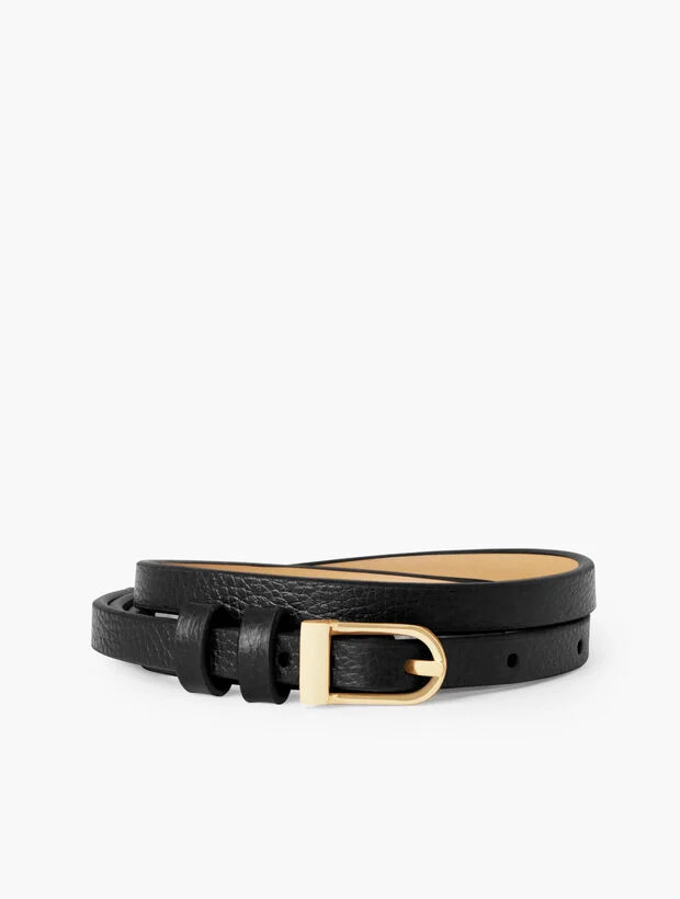 Slim Leather Belt | Talbots