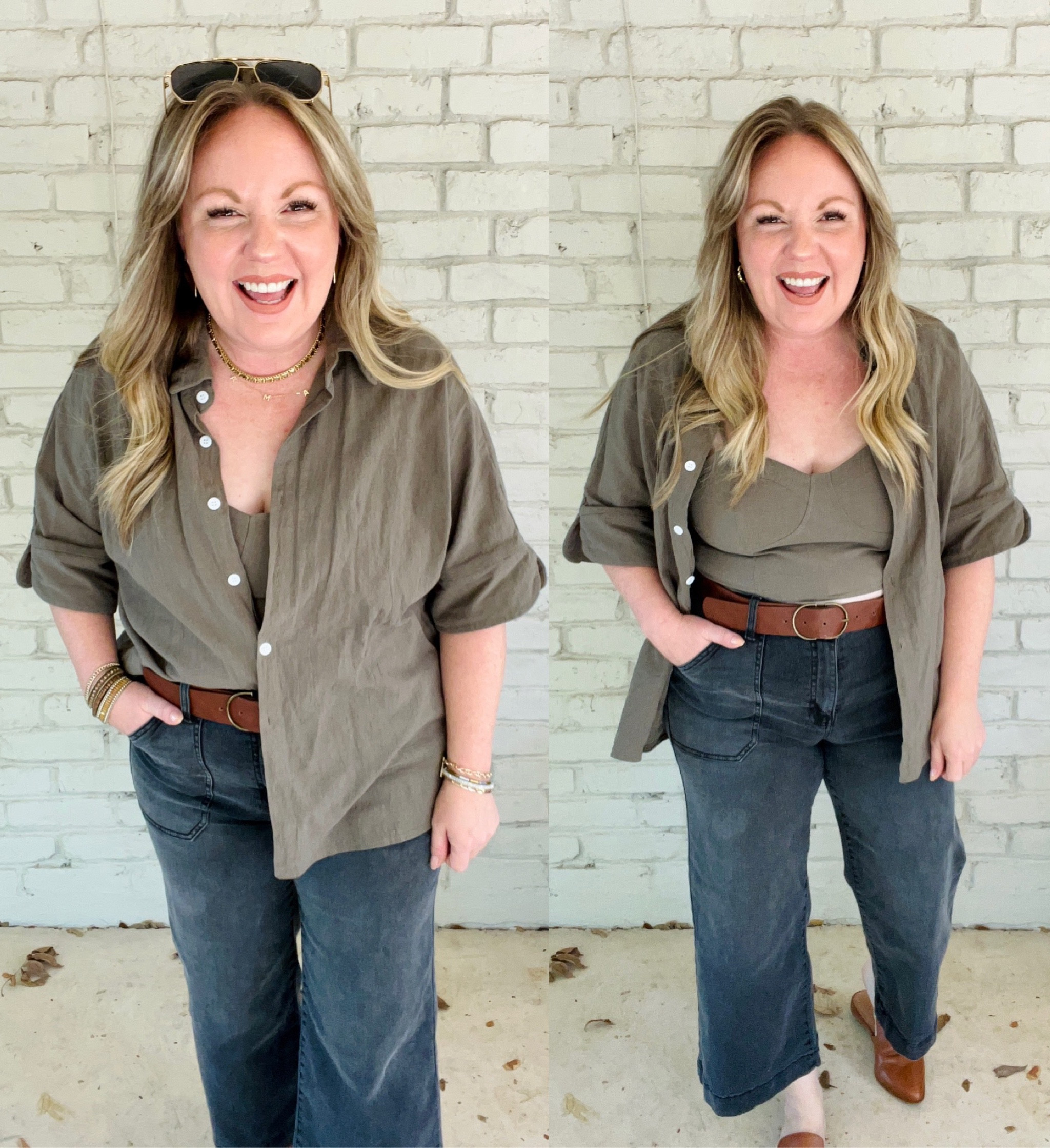 Large tops; 12 jeans

#LTKfindsunder50 #LTKover40 #LTKmidsize