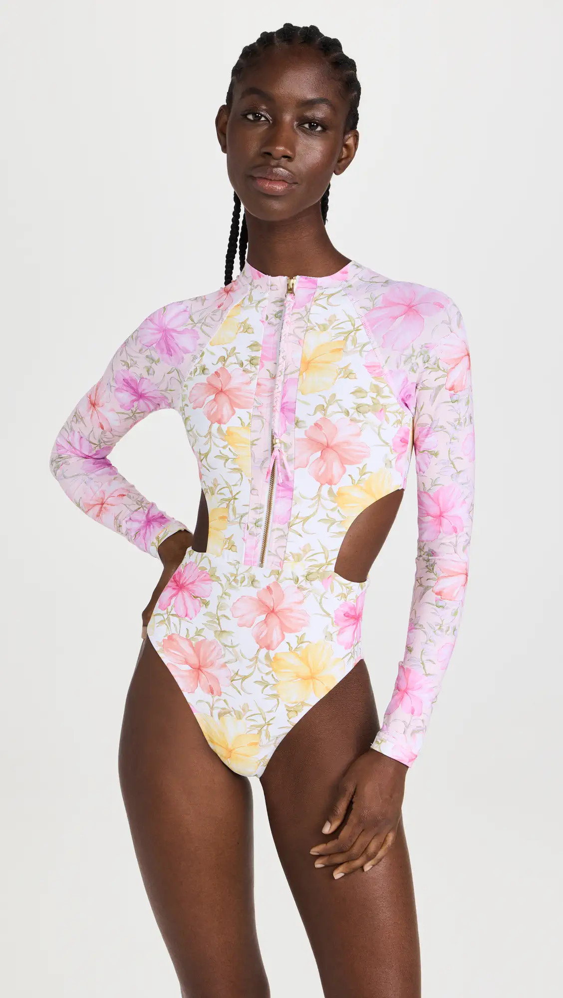 x Hurley Cutout Rash Guard Swimsuit | Shopbop